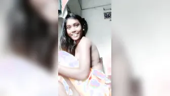 Shy GF Exposing Her Natural Tits On Webcam For Lover