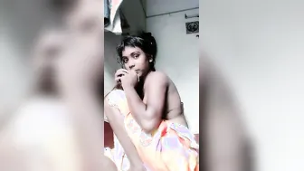 Shy GF Exposing Her Natural Tits On Webcam For Lover