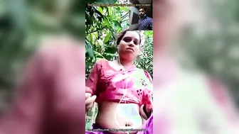 Married Village Wife Flashing Tits Outdoors When Alone Today