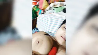 Horny Bengali Housewife Fucking Herself With Toy On Camera