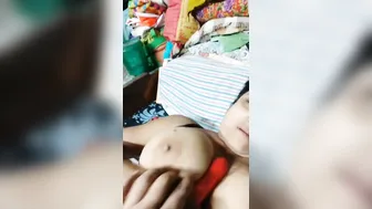 Horny Bengali Housewife Fucking Herself With Toy On Camera