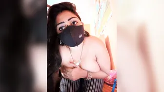 Busty Wife Showing Off Her Curvy Naked Body During Live Stream