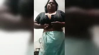 Busty Bhabhi Revealing Her Huge Natural Melons For Her Lover