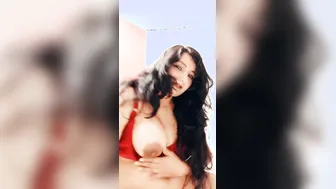 My Busty Bhabhi Playing With Her Huge Tits On Camera