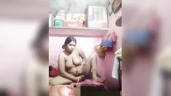 Horny Married Bhabhi Getting Herself Off On Camera Alone
