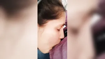 Pretty GF Swallowing His Small Dick With Her Wet Mouth