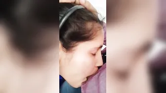 Pretty GF Swallowing His Small Dick With Her Wet Mouth