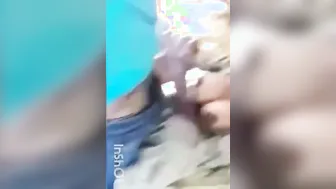 Busty GF Blowing Him Under The Open Sky In Village