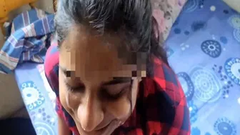 Lankan GF Sucking Cock Getting Her Face Covered In Cum
