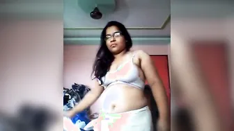 Curvy Marathi Wife Stripping Naked Showing Her Big Round Ass