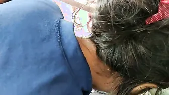 College GF Sucking Him Outside In Hidden Location