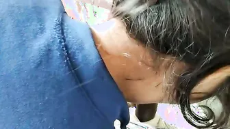 College GF Sucking Him Outside In Hidden Location