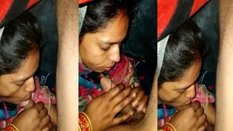 Bhabhi Secretly Sucking Under The Blanket While Family Sleeps