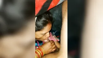 Bhabhi Secretly Sucking Under The Blanket While Family Sleeps