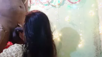 Married Bhabhi On Her Knees Pleasing Her Lover Behind Locked Door