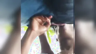 Telugu GF Blowing Him Under The Tree In Empty Field