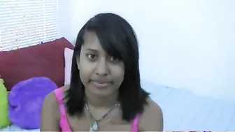 Non-professional model plays with a fake penis in a solo sex video discharges