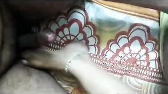 Desi bhabhi with large milk cans acquires her muff fingered by lover