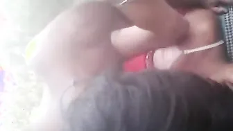 Juvenile slut enjoys an outdoor 3some with her allies