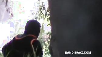 Hidden livecam catches a legal age teenager gal having outdoor sex behind her abode