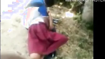 Cute legal age teenager outdoor romance with her sexually excited boyfriend