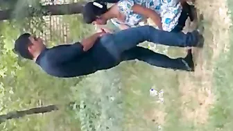 Hidden webcam records a juvenile pair enjoying blowjob sex behind their abode