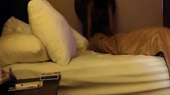 Hidden cam records a bussiness  having interracial sex with a call girl