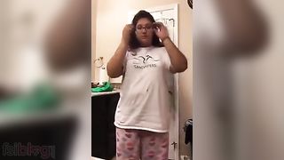 Chubby college girl undresses and fingers her slit for her boyfriend