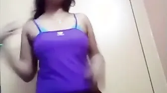 Dilettante legal age teenager undresses on cam to please her horny bf