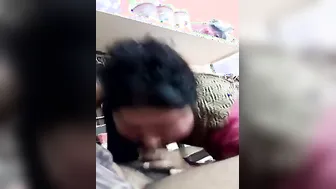 Bengali sex clip of desi bhabhi engulfing large black dong