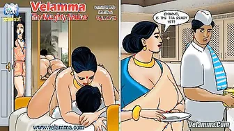 Hawt South Indian aunty sex with servant  Velamma Ep 72