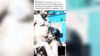 Desi Couple Enjoying Blowjob And Sex During Their Video Chat