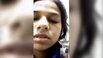 Sexy Indian Babe Flashing Her Big Tits During Video Call Chat