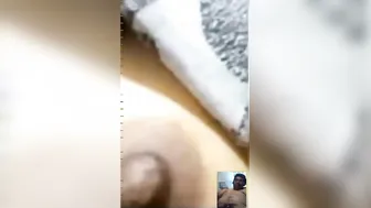 Sexy Indian Babe Flashing Her Big Tits During Video Call Chat