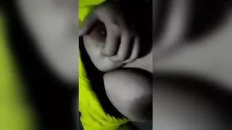 College GF Fingering Her Soaking Wet Pussy At Home