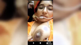 Lactating Wife Squeezing Milk From Her Swollen Breasts