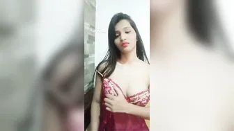 Cute Desi Wife Squeezing And Milking Her Big Boobs On Cam