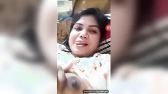 Married Babe Flashing Her Tits During A Naughty Video Call