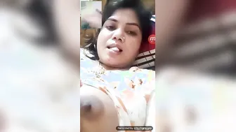 Married Babe Flashing Her Tits During A Naughty Video Call