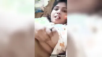 Married Babe Flashing Her Tits During A Naughty Video Call