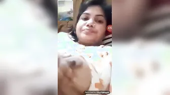 Married Babe Flashing Her Tits During A Naughty Video Call