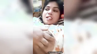 Married Babe Flashing Her Tits During A Naughty Video Call