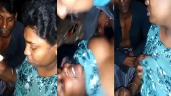 Naughty Group Fucking Outside Under The Stars After Midnight