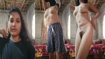 Hairy Assamese Babe Dancing Naked And Teasing On Video Call