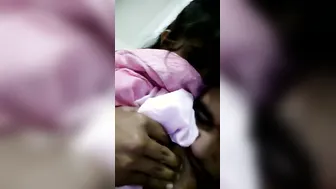 Boyfriend Sucking Her Perfect Tits During Late Night Session