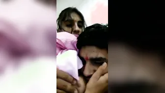 Boyfriend Sucking Her Perfect Tits During Late Night Session