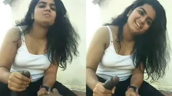 Chubby GF Jerking Off Her Boyfriend On Hidden Cam