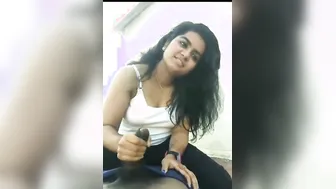 Chubby GF Jerking Off Her Boyfriend On Hidden Cam