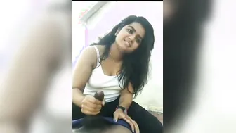 Chubby GF Jerking Off Her Boyfriend On Hidden Cam