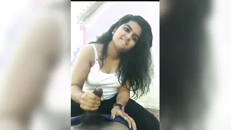 Chubby GF Jerking Off Her Boyfriend On Hidden Cam